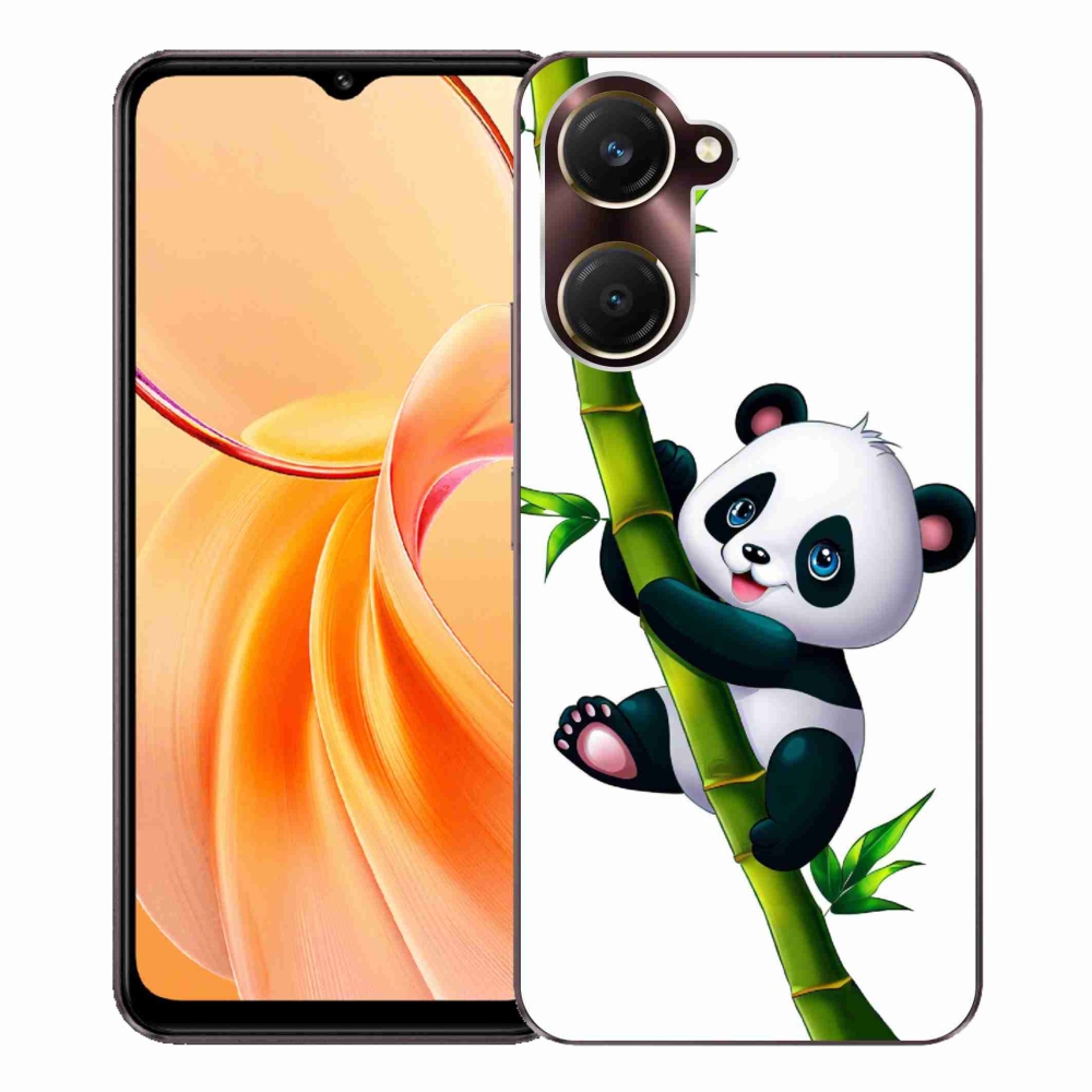 Gélový kryt mmCase na Vivo Y28s 5G - panda na bambuse
