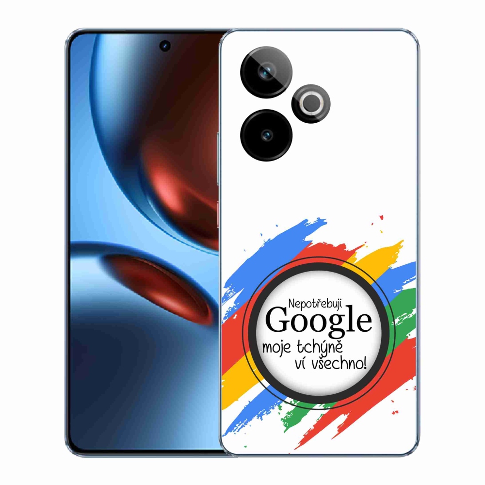 Gélový kryt mmCase na Realme GT 7 5G/GT 7T 5G - svokra vie všetko biele pozadie