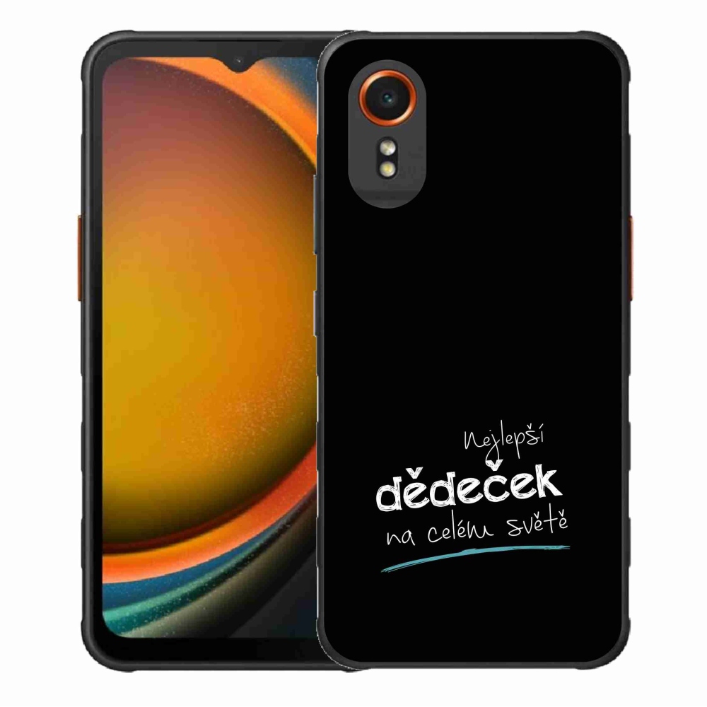 Gélový kryt mmCase na Samsung Galaxy Xcover 7 - najlepší dedko 3 čierne pozadie