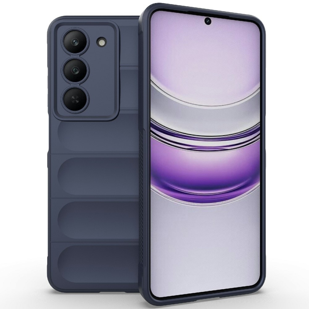 Rugg odolný gélový obal na Realme 14x 5G - tmavomodrý