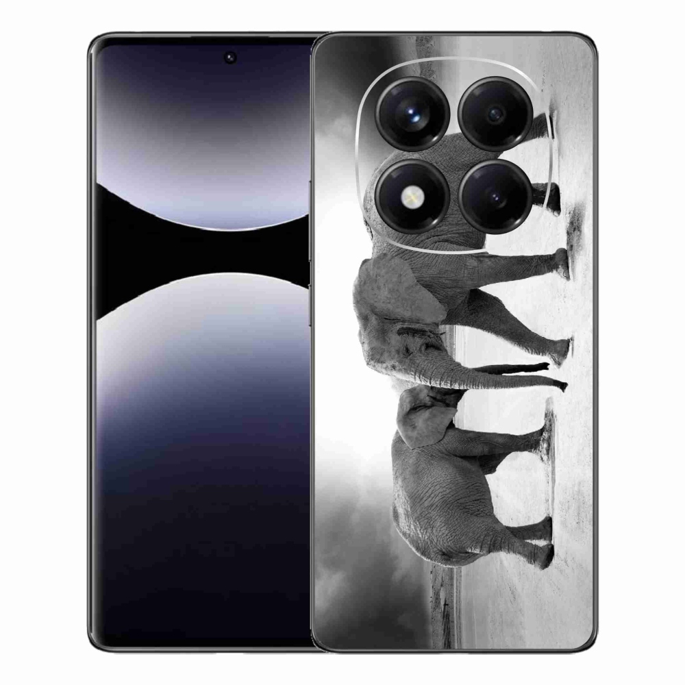 Gélový kryt mmCase na Xiaomi Redmi Note 14 Pro - čiernobieli slony