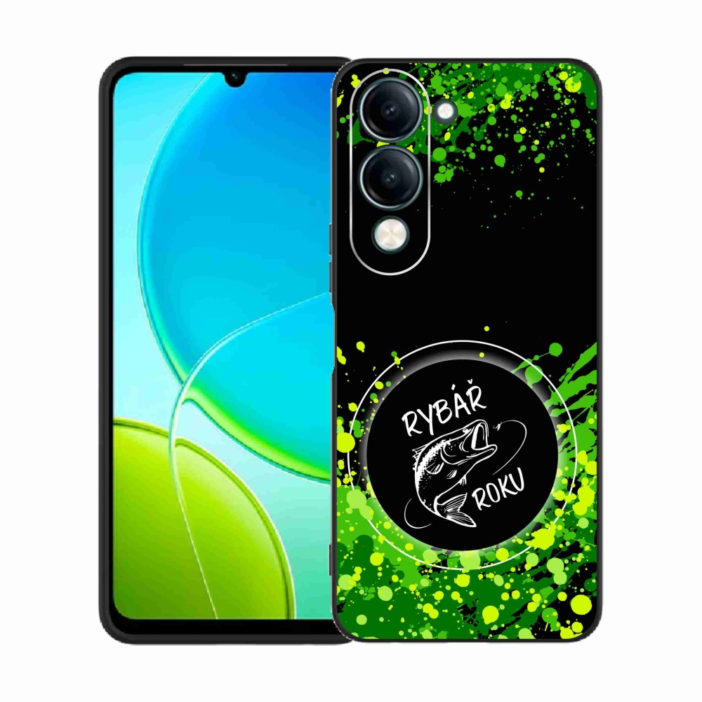Gélový kryt mmCase na Vivo Y29s 5G - rybár roku čierne pozadie