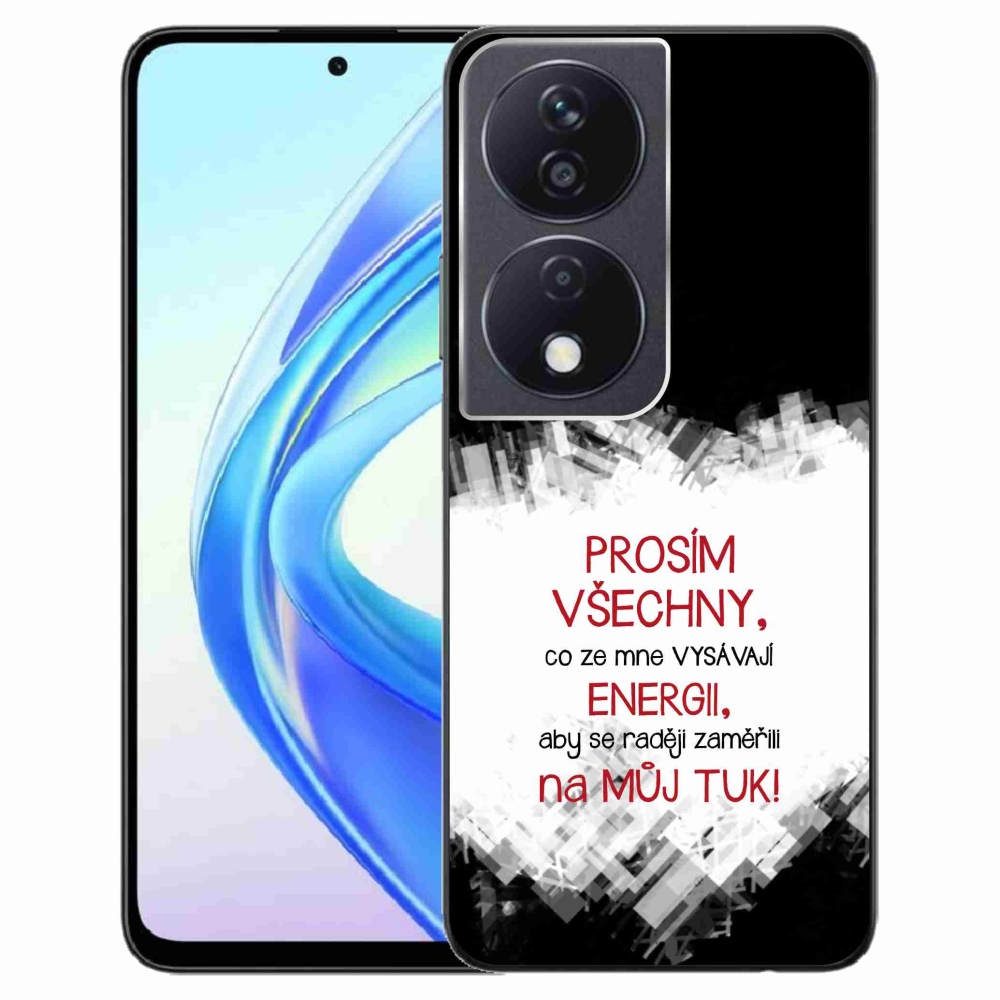 Gélový kryt mmCase na Honor X7b/Honor 90 Smart - vtipný text 1 červený