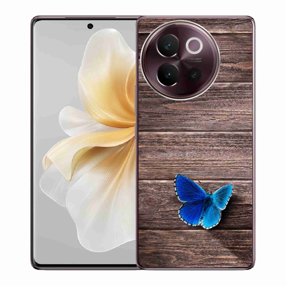 Gélový kryt mmCase na Vivo V40 Lite 5G - modrý motýľ 1