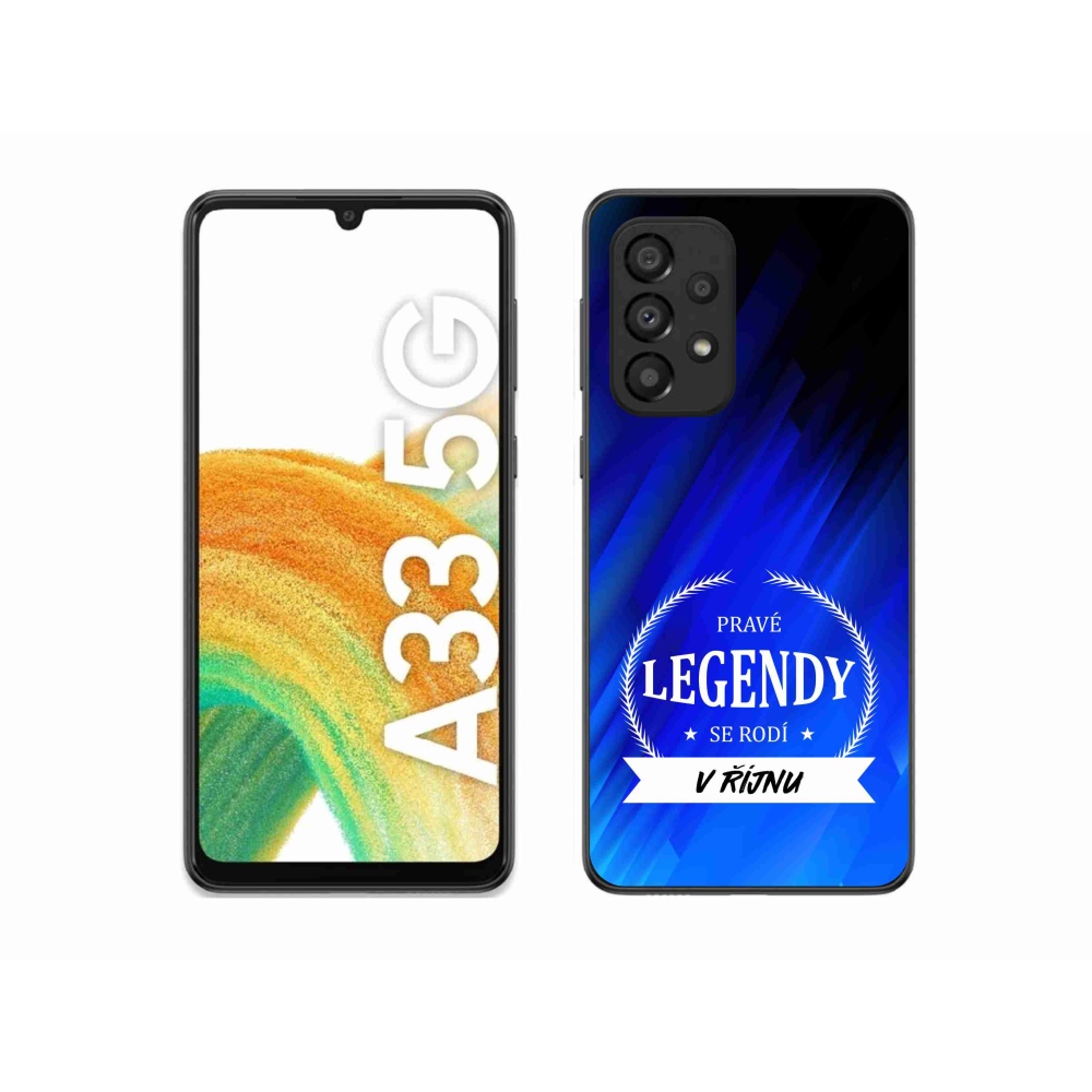 Gélový kryt mmCase na Samsung Galaxy A33 5G - legendy v októbri modré pozadí