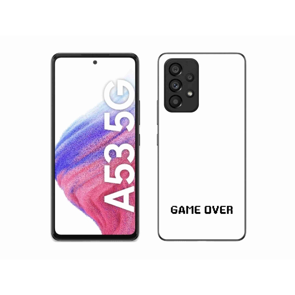 Gélový kryt mmCase na Samsung Galaxy A53 5G - game over biele pozadie