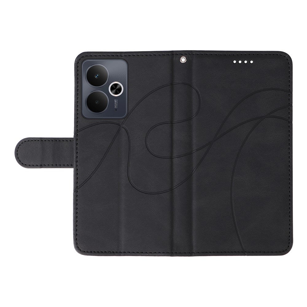 Curved knižkové puzdro na Realme 14 5G/14T 5G - čierne