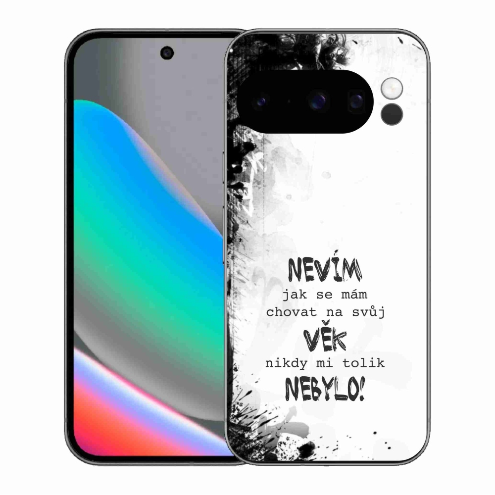 Gélový kryt mmCase na Google Pixel 10 Pro - vtipný text 14 biele pozadie