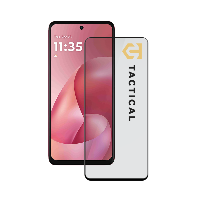 Taktický sklenený štít 5D sklo pre Motorola Moto G57 Power Black