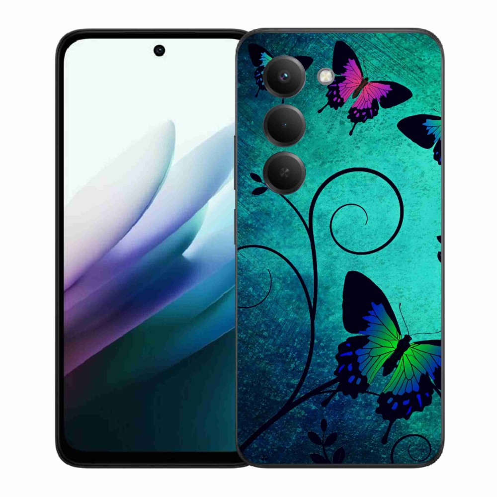 Gélový kryt mmCase na Xiaomi Redmi 15 4G/5G (171mm) - farební motýle