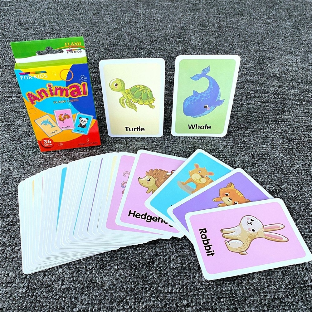 Anglické výukové kartičky (36 ks) so zvieratkami