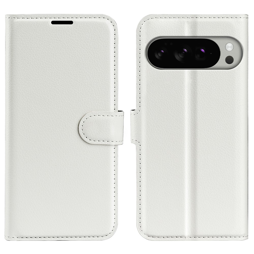 Litchi knižkové puzdro na Google Pixel 10 Pro XL - biele
