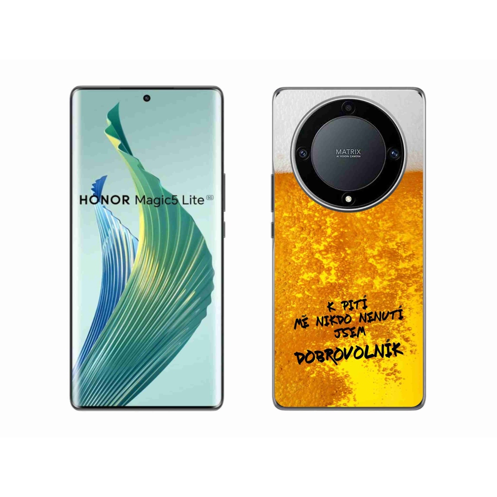 Gélový kryt mmCase na Honor Magic 5 Lite 5G - pivný motív 4