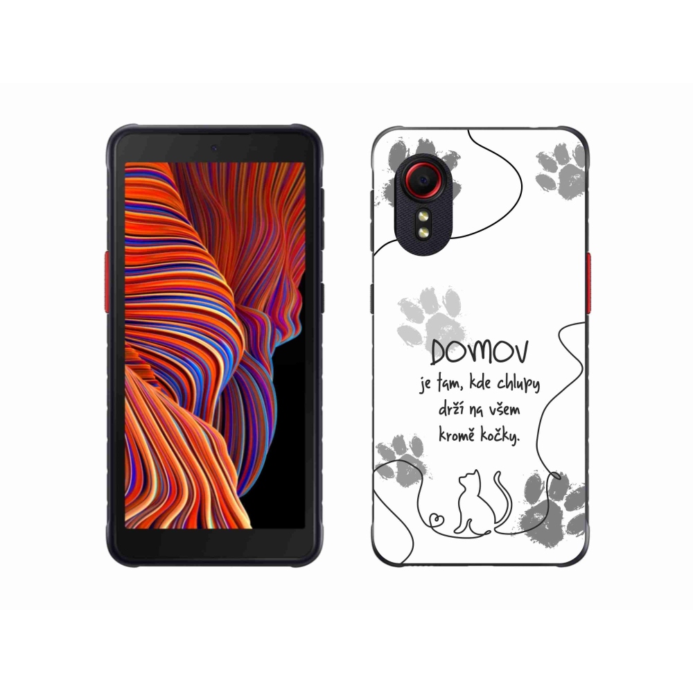 Gélový kryt mmCase na Samsung Galaxy Xcover 5 - mačacie motív biele pozadie