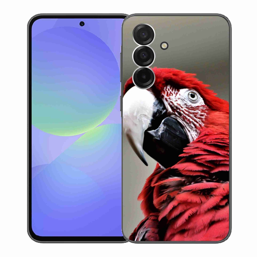 Gélový kryt mmCase na Samsung Galaxy A36 5G - papagáj ara červený