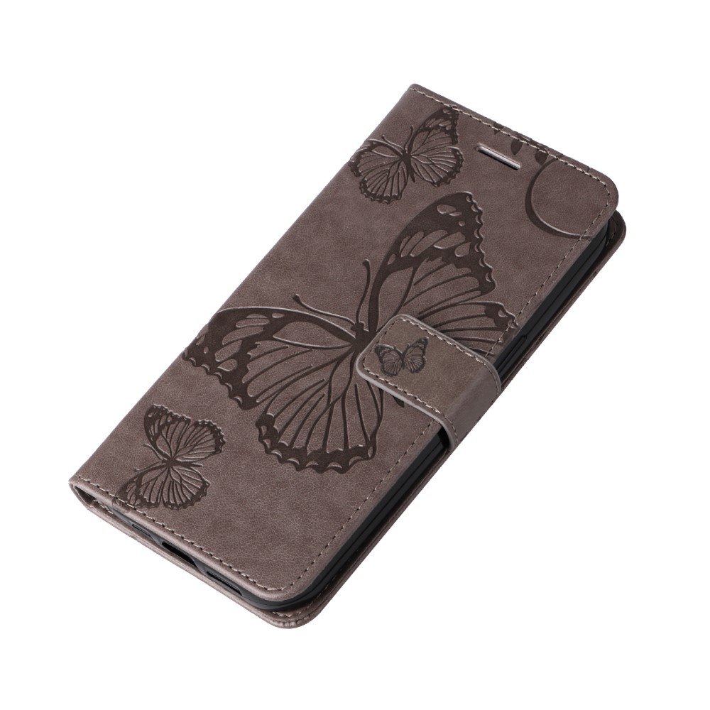 Big Butterfly knižkové púzdro na Samsung Galaxy A06 4G - šedé