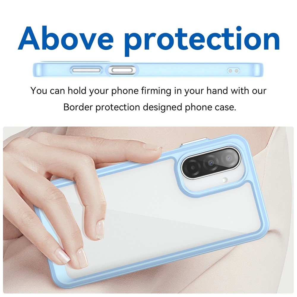 Gélový obal s pevným chrbtom na Samsung Galaxy A17 5G - modrý