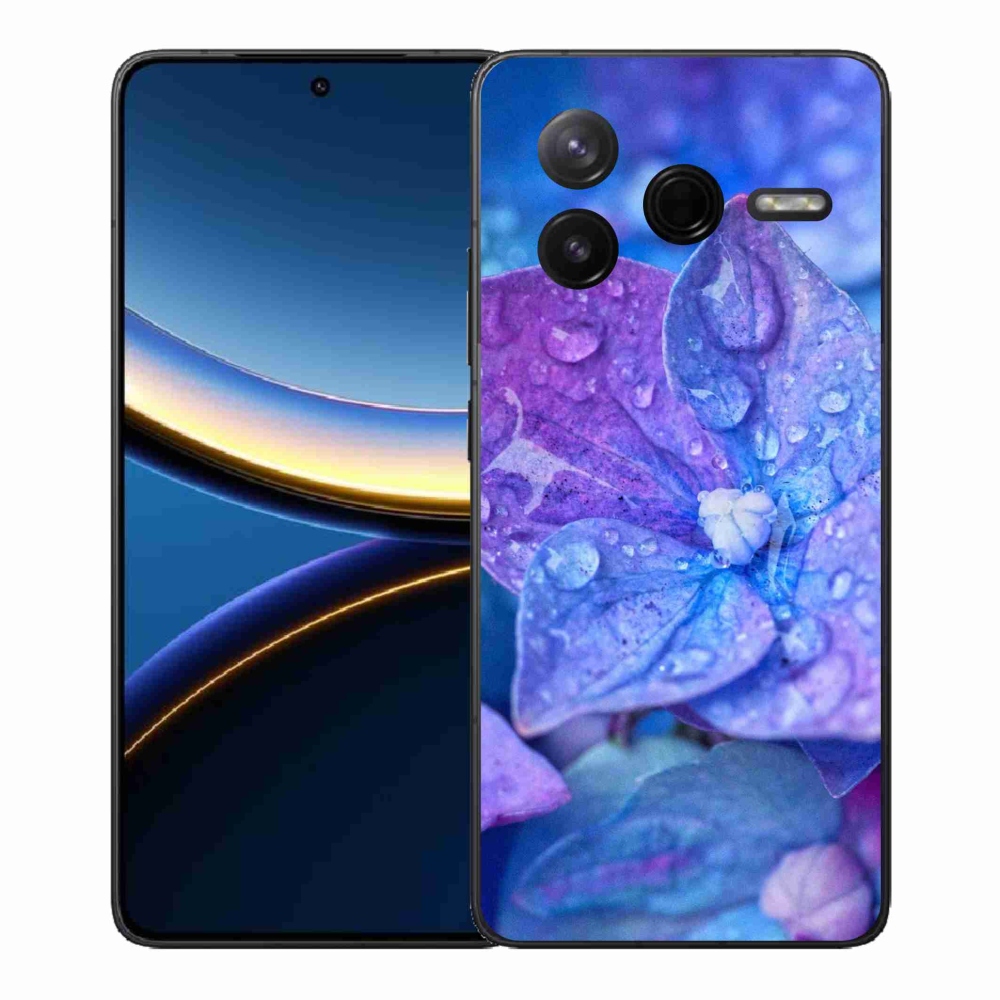 Gélový kryt mmCase na Xiaomi Poco F7 Pro - fialový kvet
