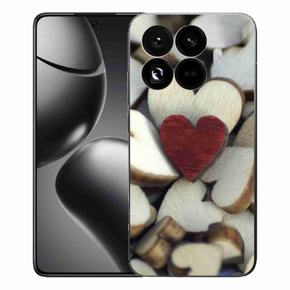 Gélový kryt mmCase na Xiaomi 15T Pro - gravírované červené srdce