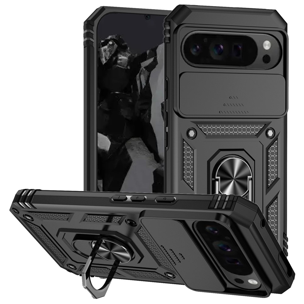 Ring odolný kryt na Google Pixel 10 Pro XL/Pixel 9 Pro XL - čierny