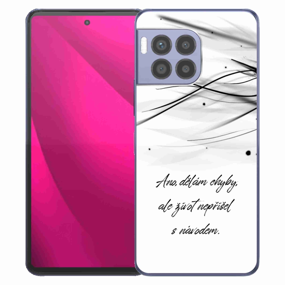 Gélový kryt mmCase na T-Mobile T Phone 2 Pro - citát biele pozadie