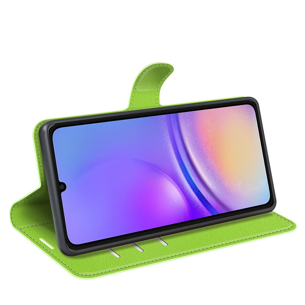 Litchi knižkové púzdro na Samsung Galaxy A06 4G - zelené
