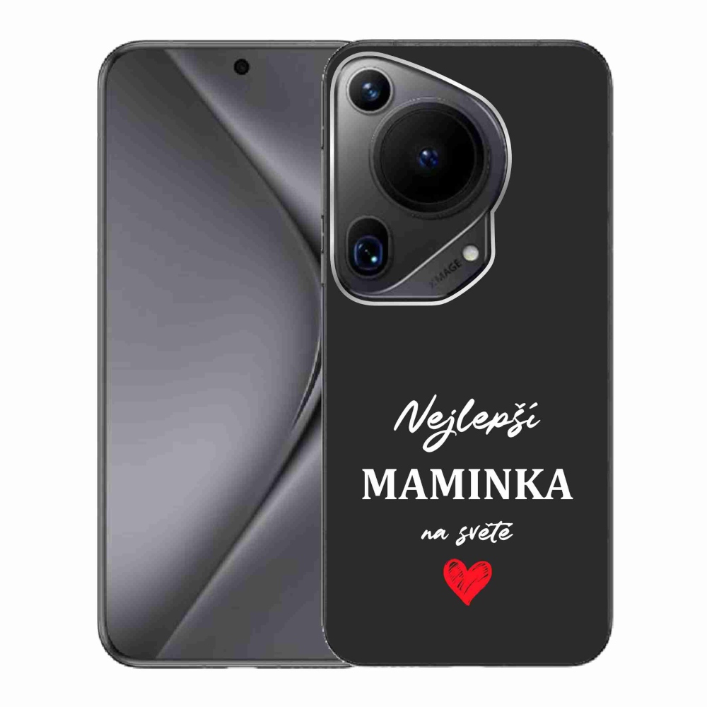 Gélový kryt mmCase na Huawei Pura 70 Ultra - najlepšia mamička 1 čierne pozadie