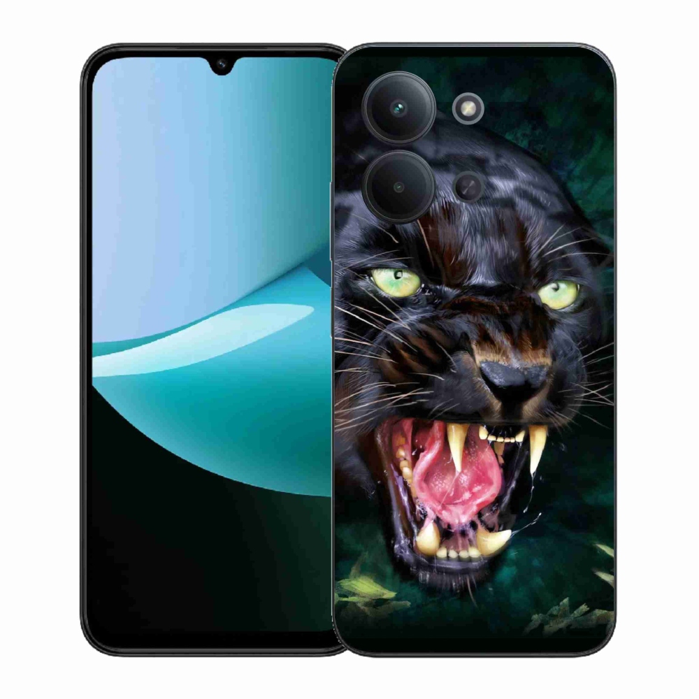 Gélový kryt mmCase na Xiaomi Redmi 15C 4G (171mm)/Poco C85 4G (171mm) - rozzúrený čierny panter