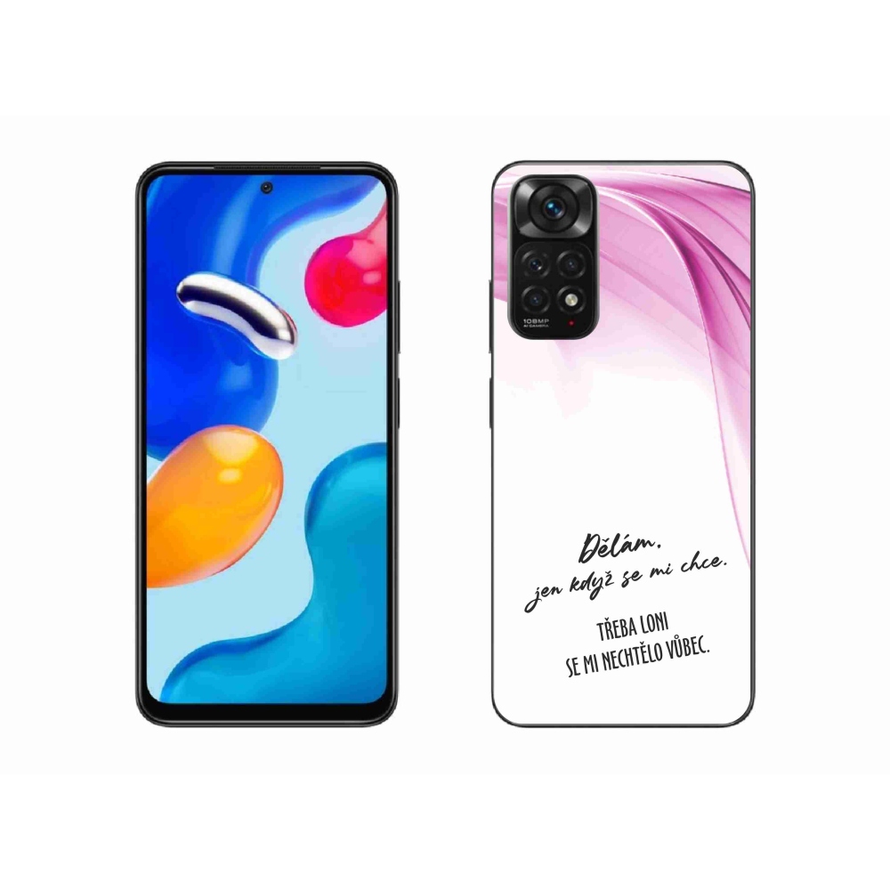 Gélový kryt mmCase na Xiaomi Redmi Note 11 4G - vtipný text 12 biele pozadie