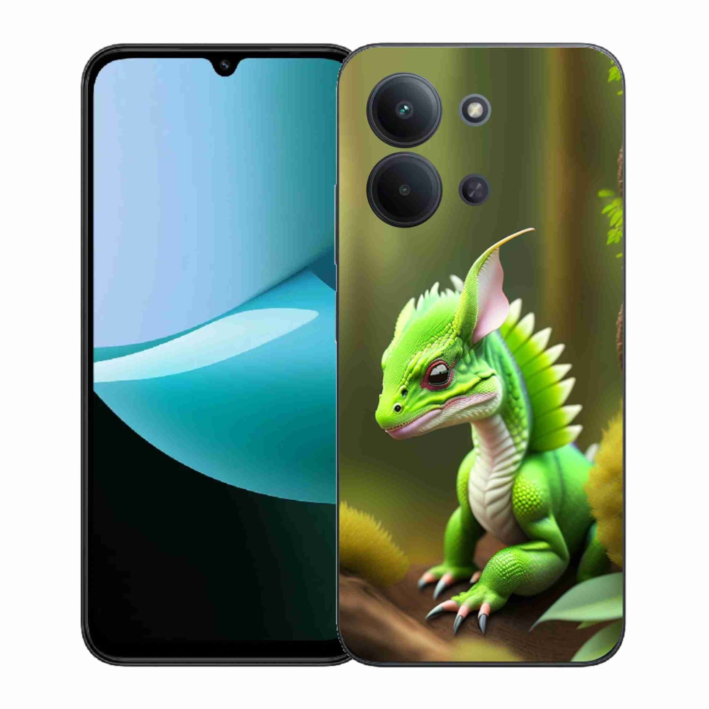 Gélový kryt mmCase na Xiaomi Redmi 15C 4G (171mm)/Poco C85 4G (171mm) - zelený dráčik