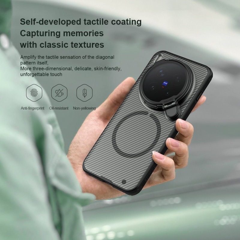 Nillkin CamShield Prop Magnetický zadný kryt pre Vivo X300 Pro Transparent Black