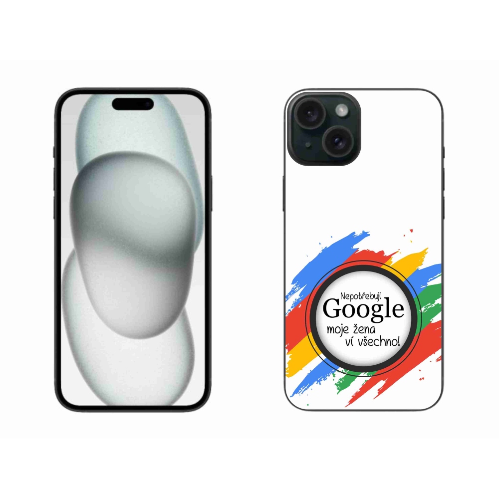Gélový kryt mmCase na iPhone 15 Plus - žena vie všetko biele pozadie