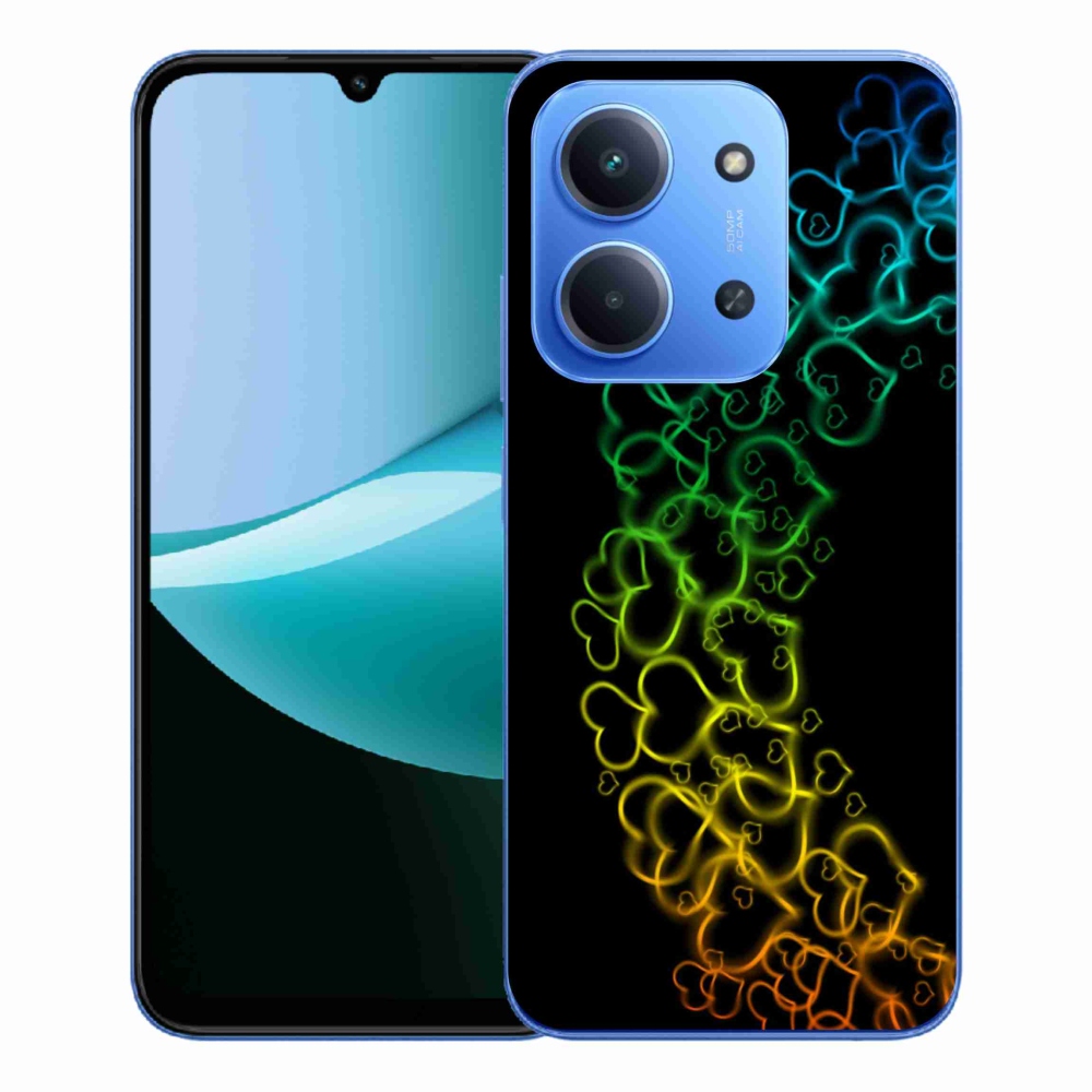 Gélový kryt mmCase na Xiaomi Redmi 15C 4G/5G (173mm) - farebné srdiečka