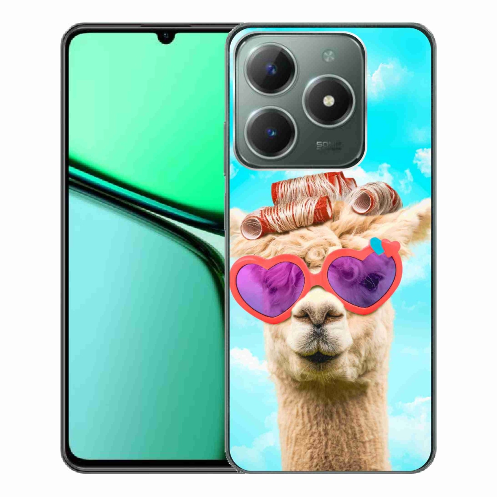 Gélový kryt mmCase na Realme C61 - lama s okuliarmi