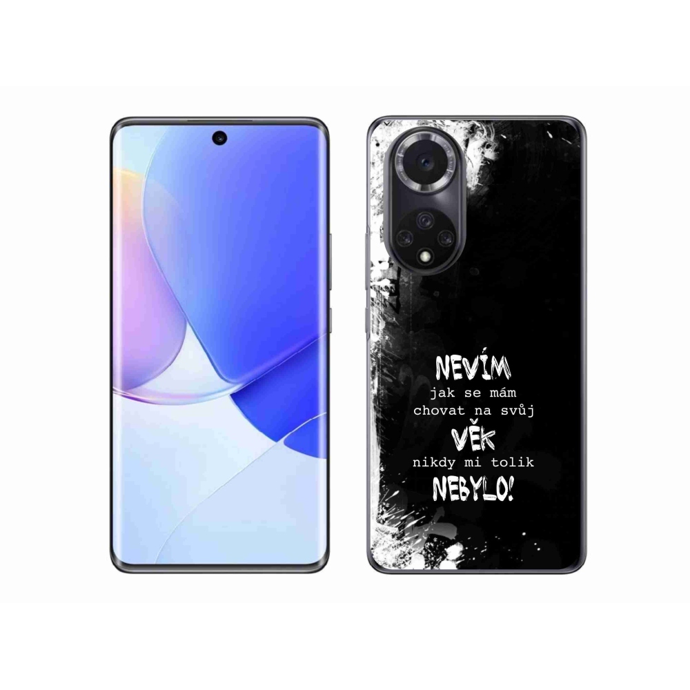 Gélový kryt mmCase na Honor 50 - vtipný text 14 čierne pozadie
