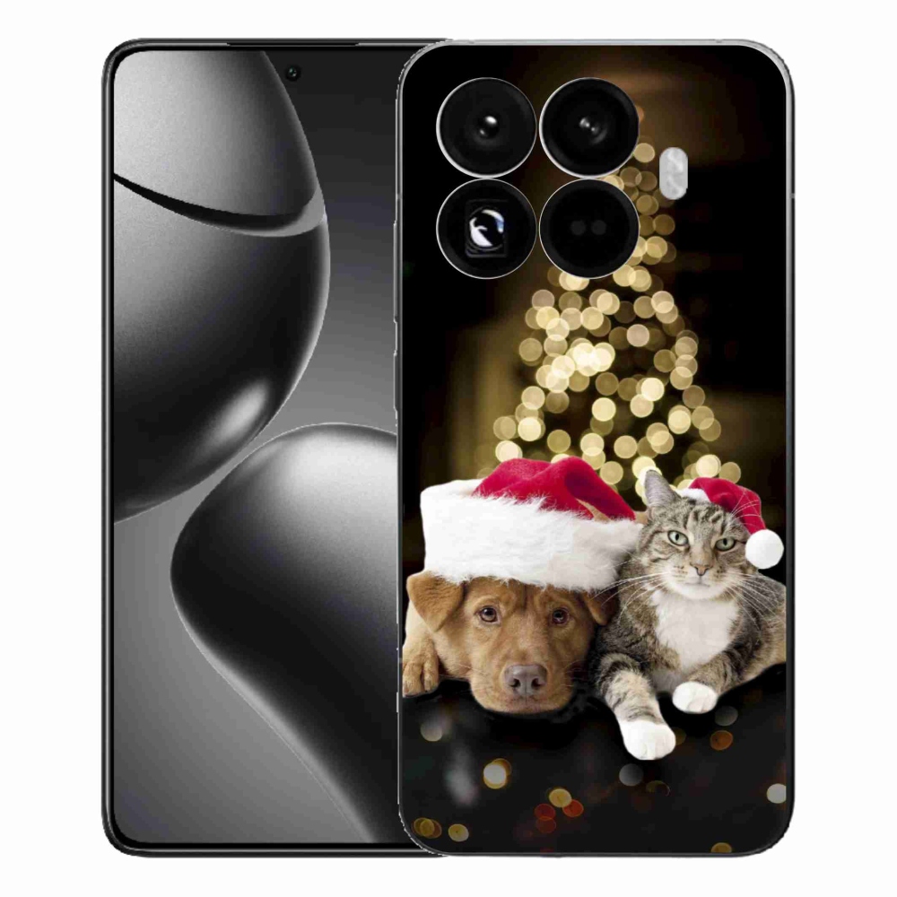 Gélový kryt mmCase na Xiaomi 15T Pro - vianočný pes a mačka