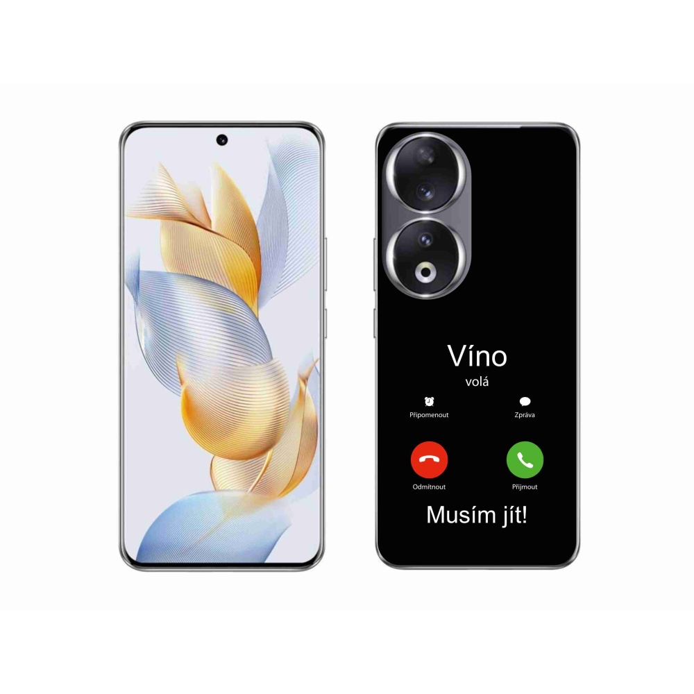 Gélový kryt mmCase na Honor 90 - víno volá čierne pozadie