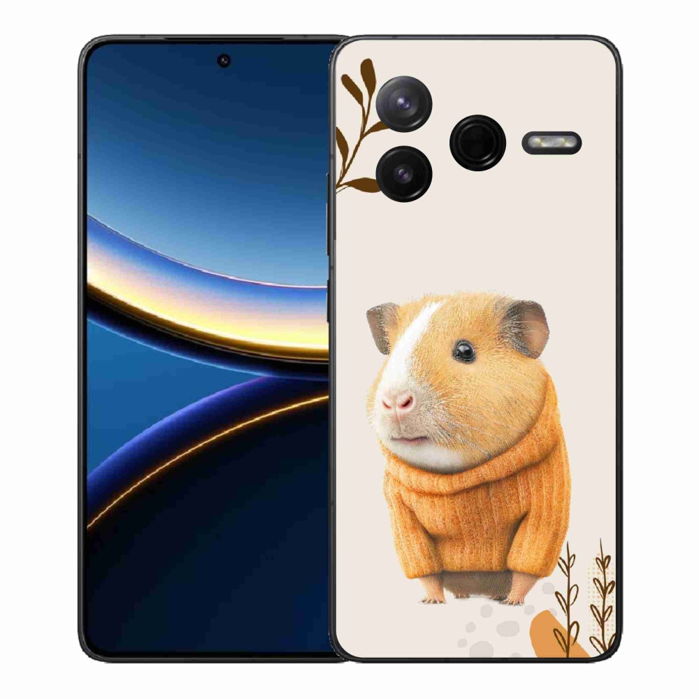 Gélový kryt mmCase na Xiaomi Poco F7 Pro - morča vo svetri