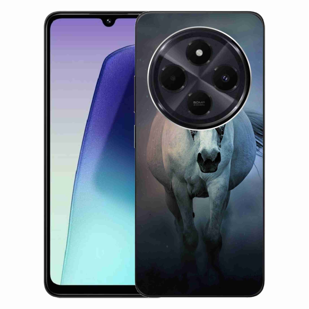 Gélový obal mmCase na Xiaomi Redmi 14C/Poco C75 - bežiaci biely kôň