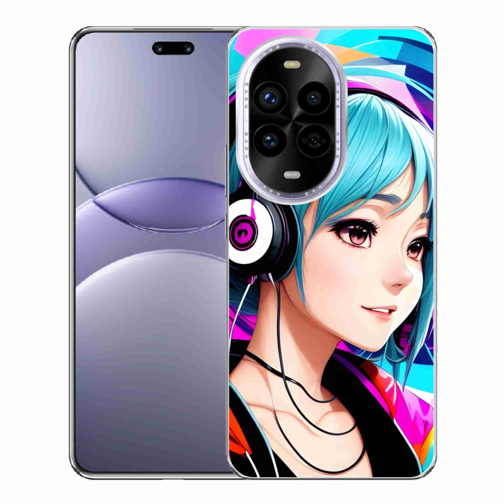 Gélový kryt mmCase na Huawei Nova 13 Pro 5G - dievča so slúchadlami