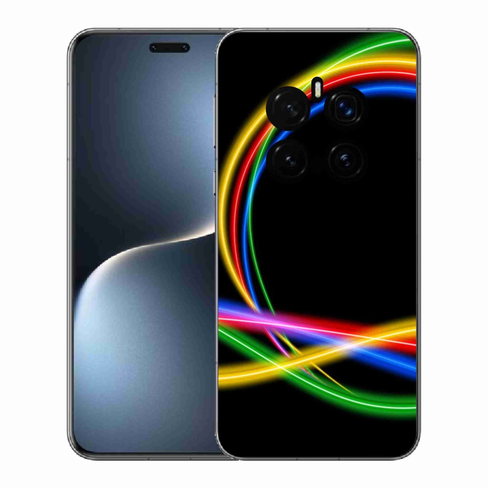 Gélový kryt mmCase na Honor Magic 7 Pro 5G - neónové kruhy