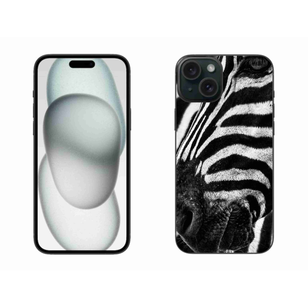 Gélový kryt mmCase na iPhone 15 Plus - zebra