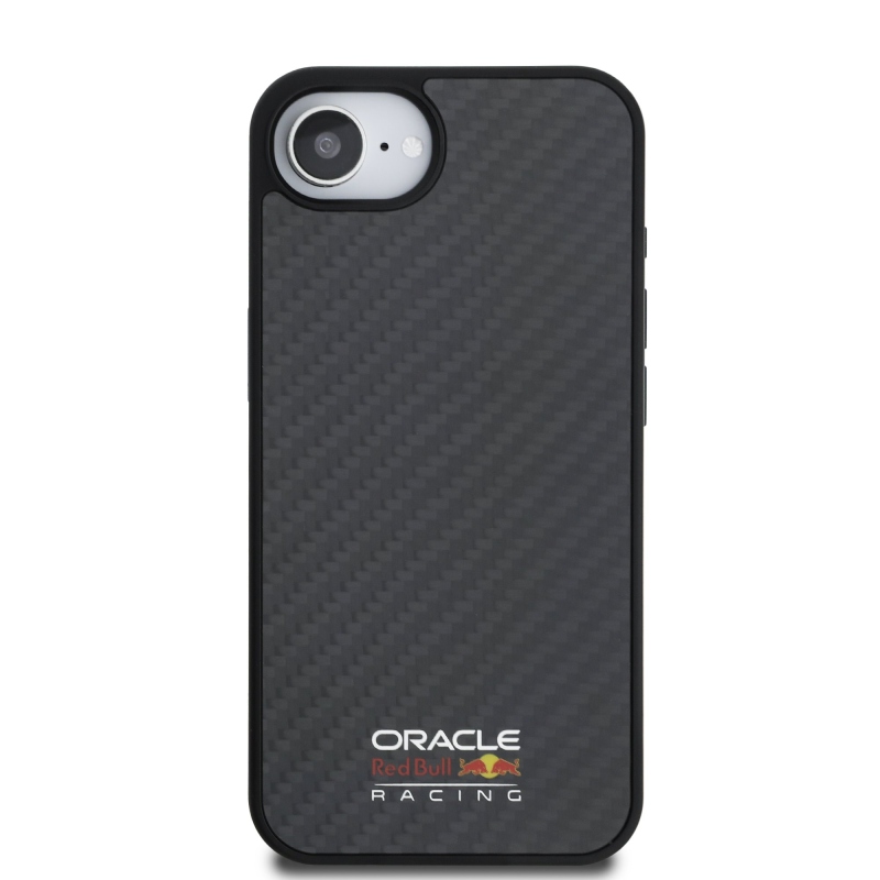 Red Bull Carbon Shiny Logo MagSafe Zadný Kryt pre iPhone 16e Black