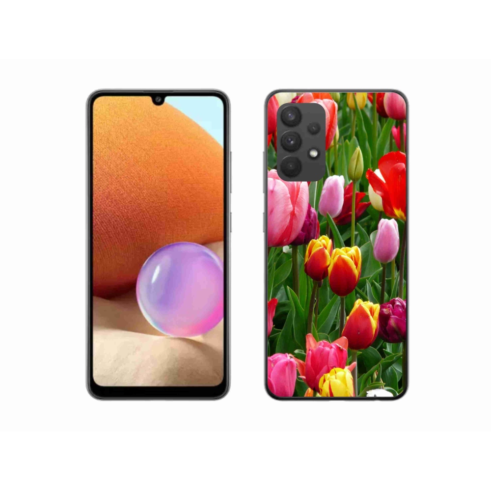 Gélový kryt mmCase na Samsung Galaxy A32 4G - tulipány