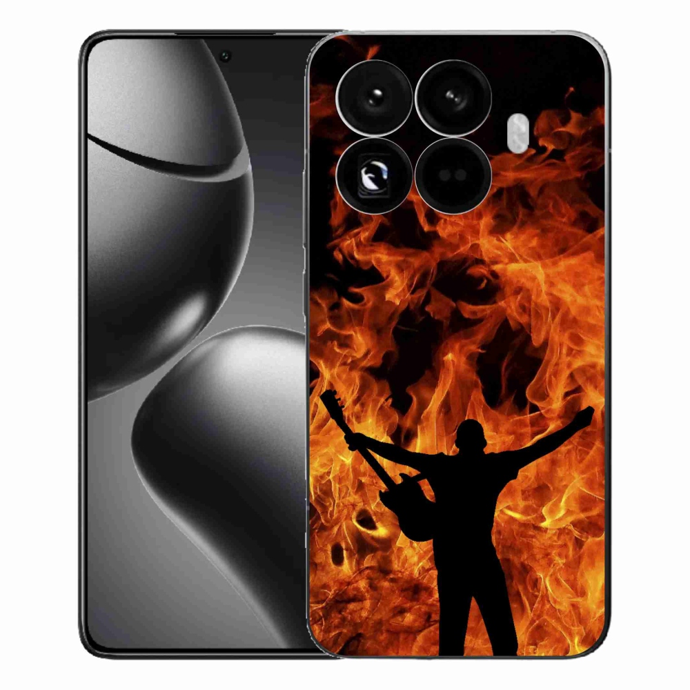 Gélový kryt mmCase na Xiaomi 15T Pro - muzikant a oheň