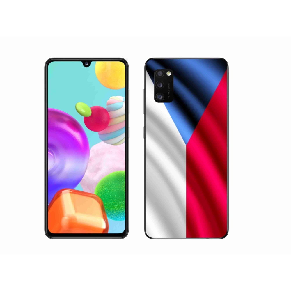 Gélový kryt mmCase na mobil Samsung Galaxy A41 - česká vlajka