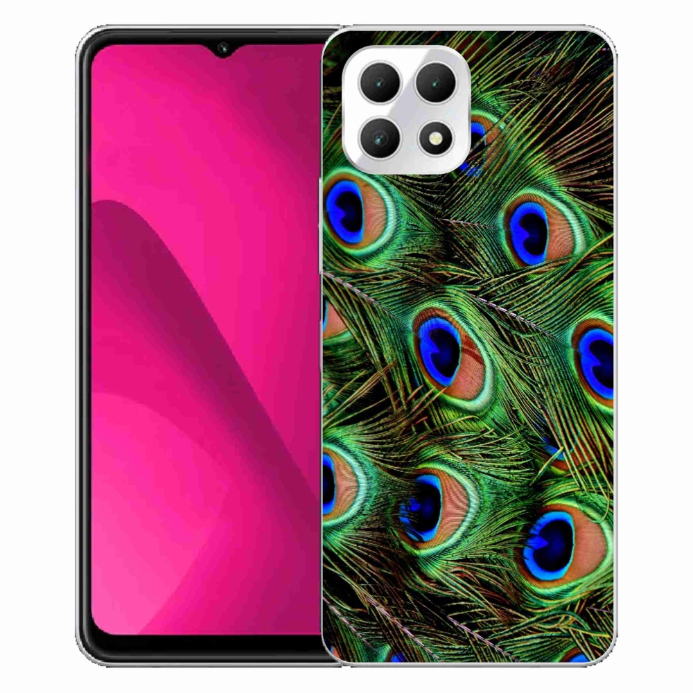 Gélový kryt mmCase na T-Mobile T Phone 2 - pávie perie