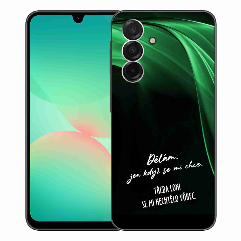 Gélový kryt mmCase na Samsung Galaxy A26 5G - vtipný text 12 čierne pozadie