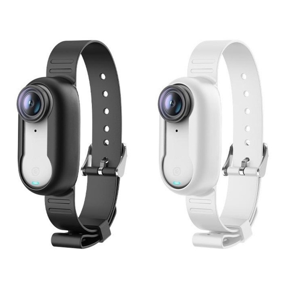 Silikónový ochranný obal s nastaviteľným remienkom pre Insta360 GO 3S - biely