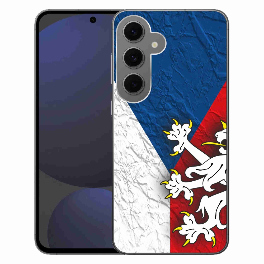 Gélový kryt mmCase na Samsung Galaxy S24 FE - slovenská vlajka 1